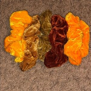 Yellow/ Orange/ Gold pack of scrunchies